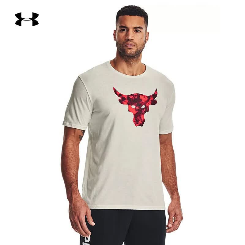 安德玛（Under Armour）Project Rock强森男子训练运动短袖T恤1361733 1361733-130 L