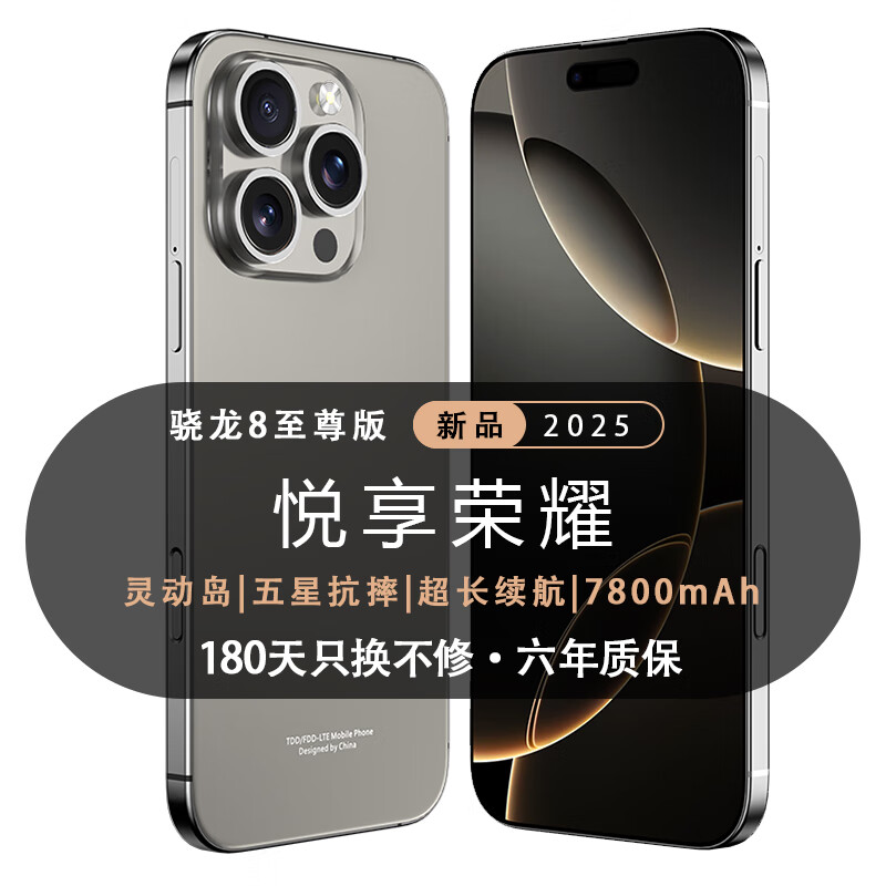 悦享荣耀2025新品手机i16promax款5G智能全网通1TB拍照智能手机快充游戏拍照学生千元商务备电竞性能手机 灰色 骁龙8代至尊芯片:16G运存+256G内存