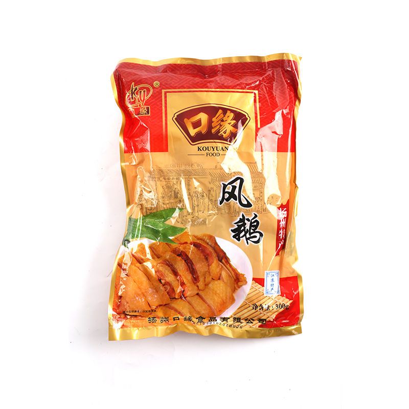 口緣揚州特產(chǎn)口緣風鵝整只風干臘鵝老鵝肉類零食熟食懶人即食真空包裝 (袋裝)風鵝300g