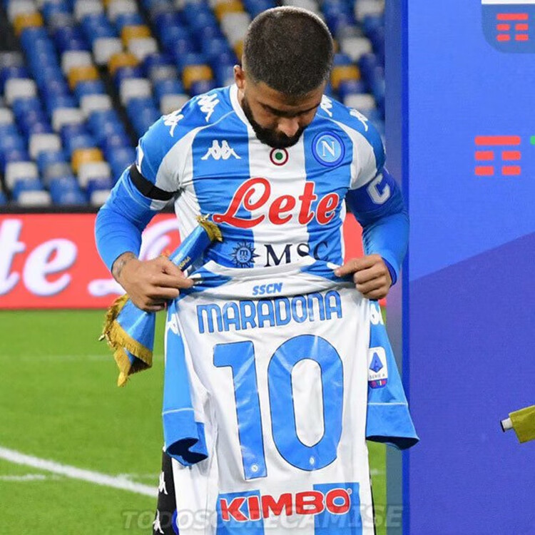 健景那不勒斯球衣20-21napoli 拿玻里第三客场纪念10号马拉多纳足球服