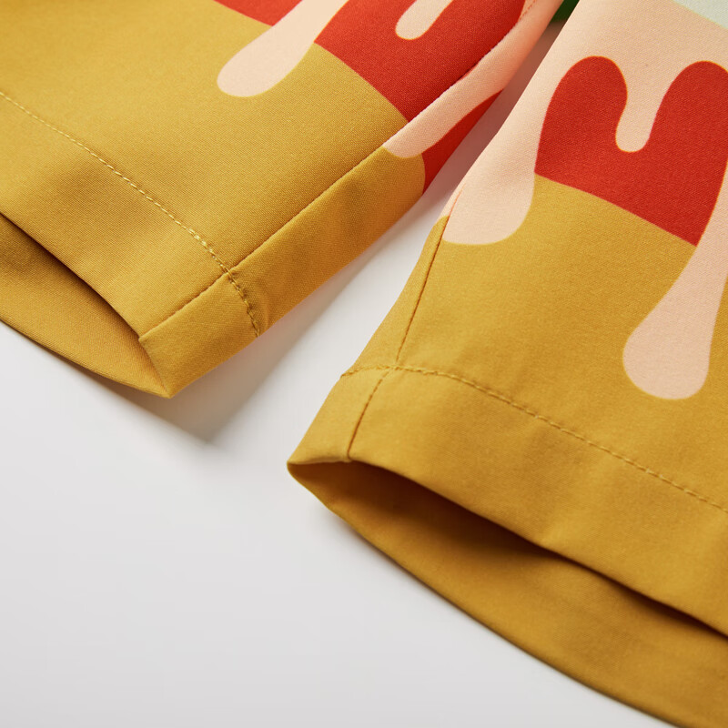 马骑顿(MQD)【吸湿速干】MQD男大童夏季新品汉堡沙滩裤户外五分休闲裤 桔色 150 cm