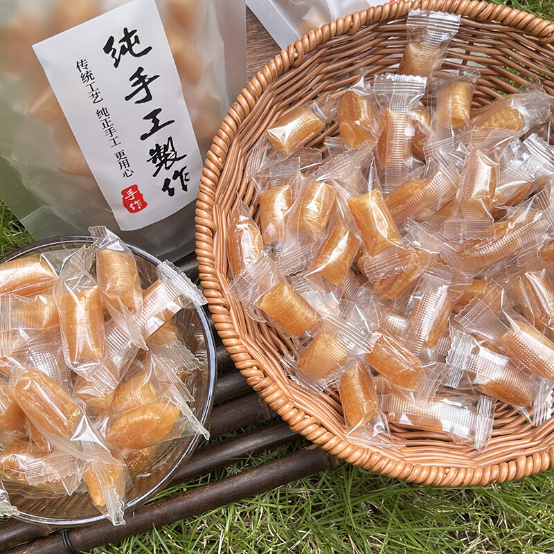 梨膏糖独立包装清凉金银花罗汉果薄荷甘草化痰护嗓薄荷硬糖小零食 手作百草梨膏糖150g*3包