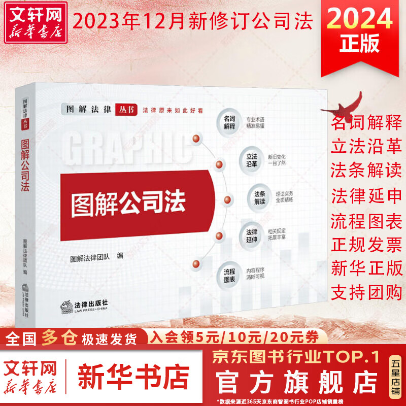 【正版包邮】2024公司法及司法解释汇编（含指导案例） 法律出版社法规中心编 公司登记管理、证券与上市治理、财会、破产改制 法律出版社 2024图解公司法