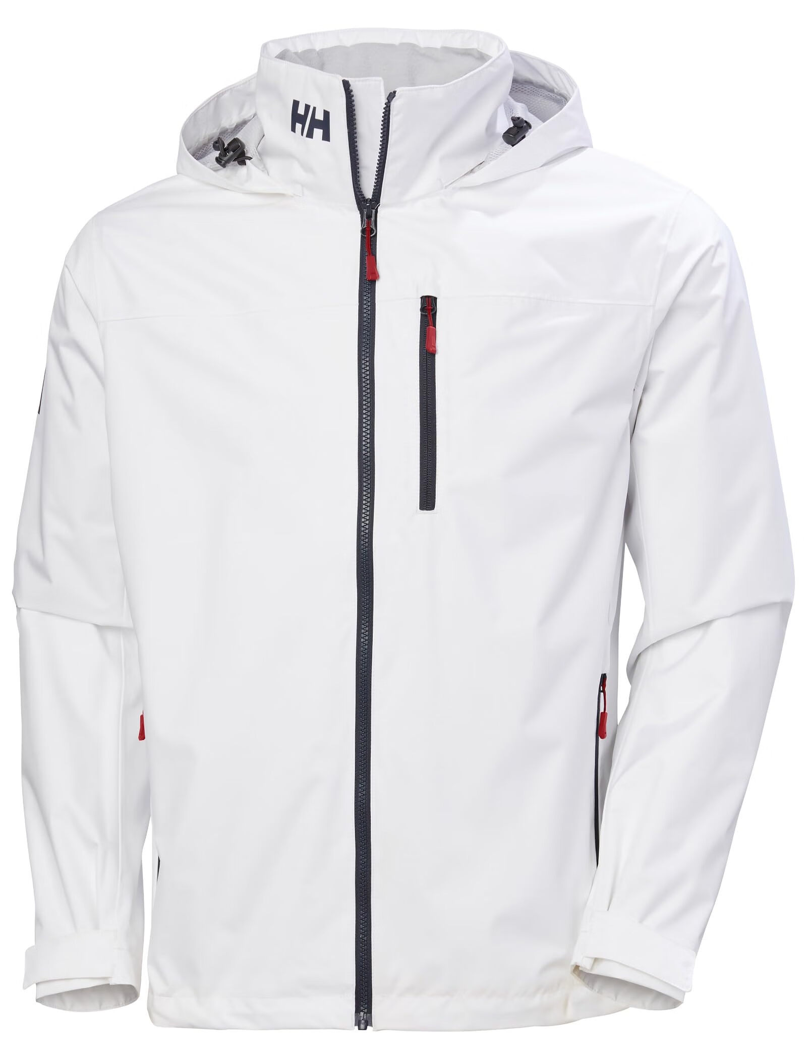 HELLY HANSEN, HH H/H海丽汉森男士Crew 2.0防水防风连帽夹克外套城市通勤日常休闲 001 White 5X-Large