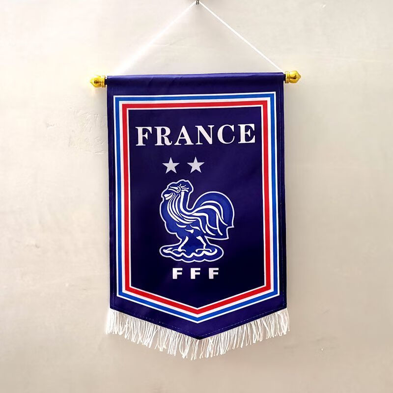 队旗足球俱乐部挂旗交换旗帜巴萨曼联五角旗卧室酒吧装饰挂旗 法国