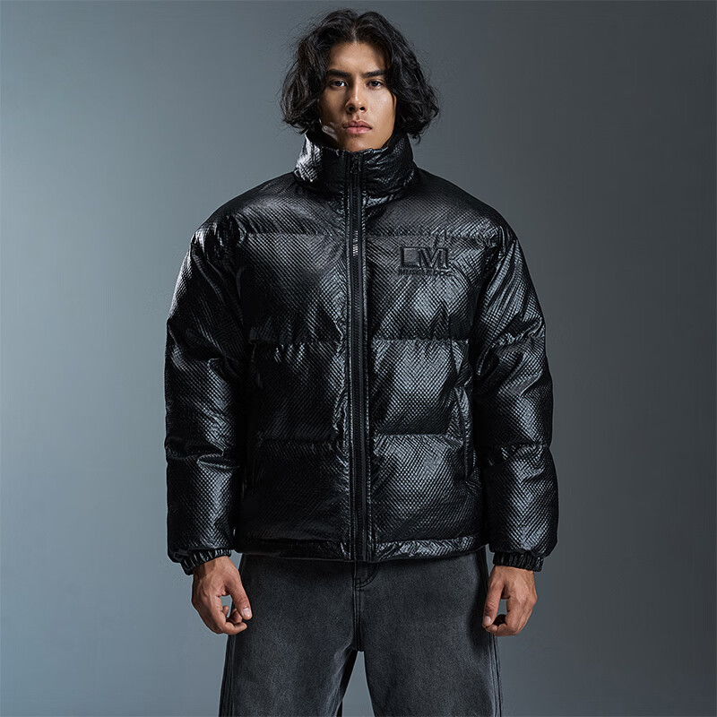 MUSCLE DOG肌肉狗 棉衣外套男2025新款美式高街复古休闲棉服训练保暖面包服 黑色 XL