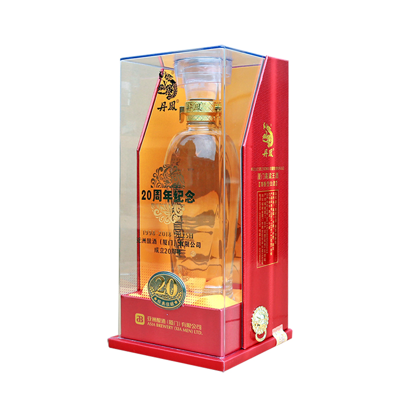 丹凤厦门高粱王酒清香型53度白酒亚洲酿酒厦门固态粮食酒礼盒装 53度