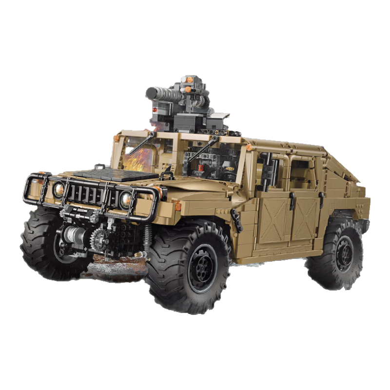 咔搭（CaDA） 成人高難度積木拼裝玩具HUMVEE悍馬授權(quán)攀爬越野車仿真拼裝插拼 HUMVEE越野車3935顆粒數(shù)純積木款