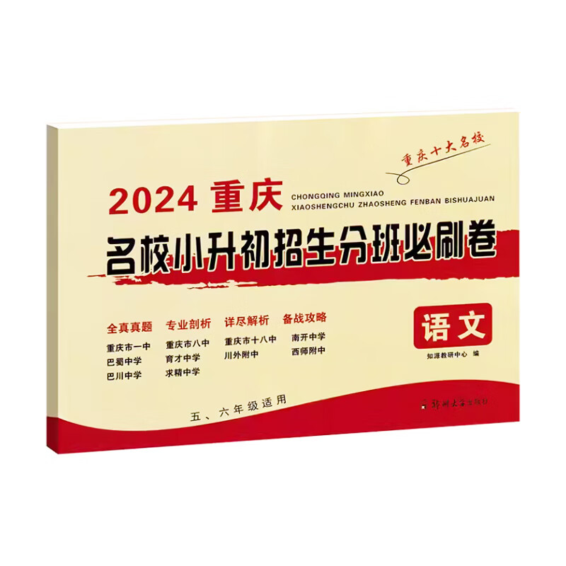 2024重庆十大名校小升初招生分班必刷卷语文数学五六年级用七龙珠