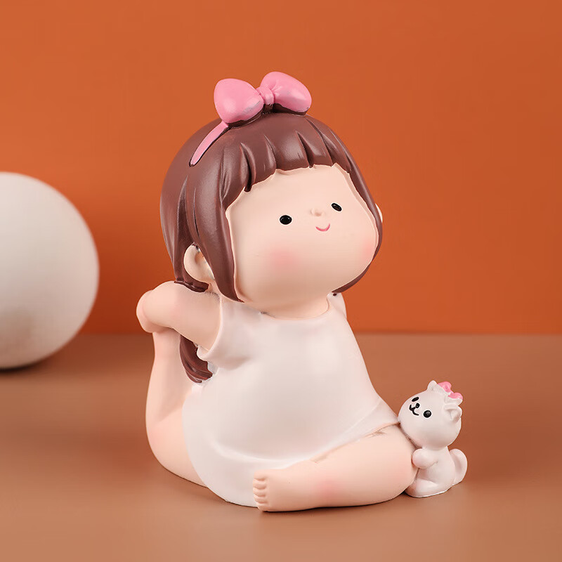 姗珀(shanpo)瑜伽小萌妹可爱少女心桌面装饰送女生礼物创意实用家居