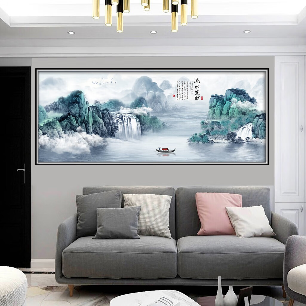 御贡坊清明上河图2000片拼图3000片高清挂图3300片世界客厅背景墙面装饰 千里江山图3300片拼图247*50厘米