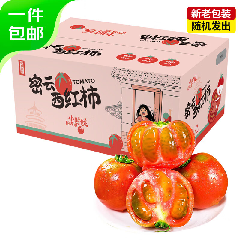 京百味 密云铁皮西红柿草莓番茄4.5斤礼盒 精选新鲜蔬菜 源头直发包邮