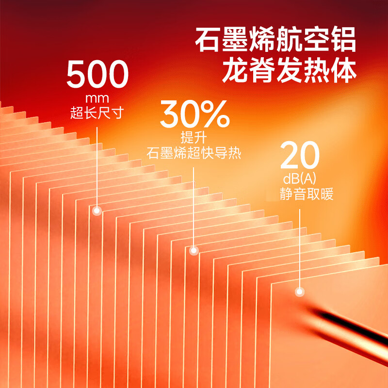 Heallux法国海路世石墨烯取暖器电热暖风机静音家用大面积全屋升温取暖神器节能暖气欧式快热炉浴室电暖器 【尊享升级】对流循环速热CH506-22EW