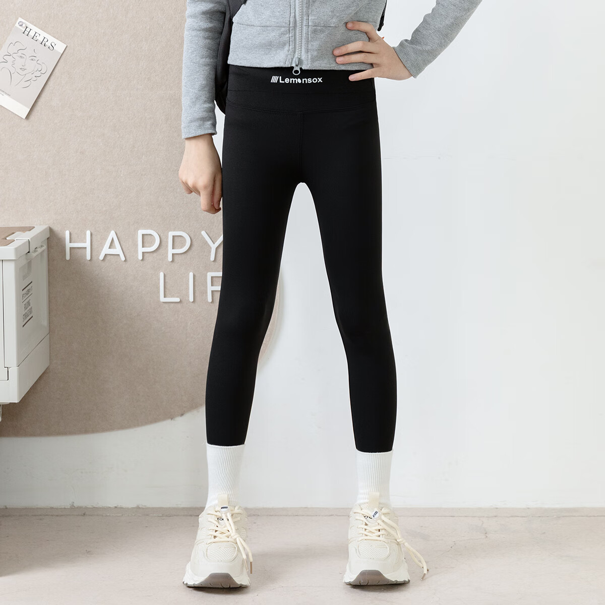 棉子幼新款女童鲨鱼裤儿童瑜伽裤外穿薄款打底裤女孩舒适高腰芭比裤子 高腰黑色 170 (建议身高160-170cm)