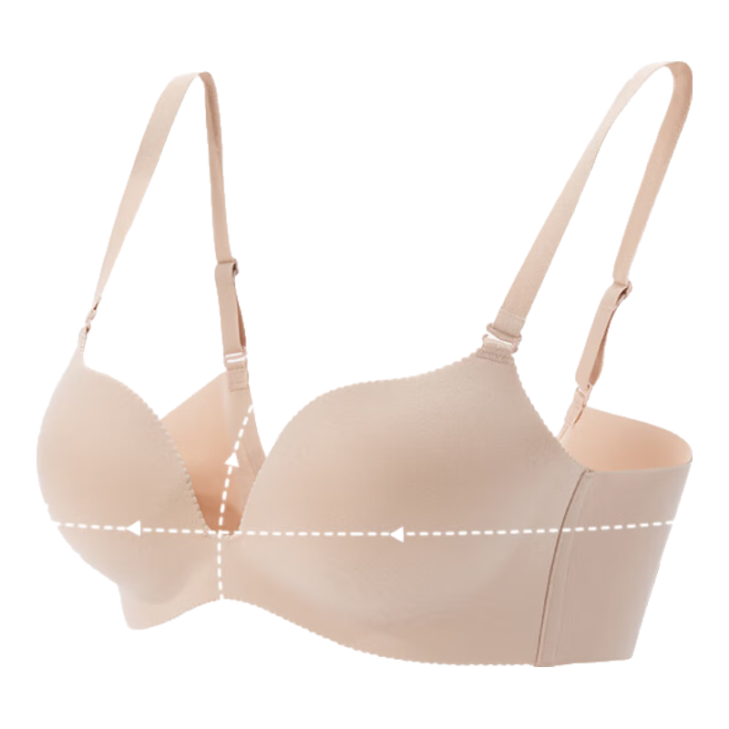 曼妮芬光面無痕聚攏內(nèi)衣無鋼圈小胸聚攏文胸