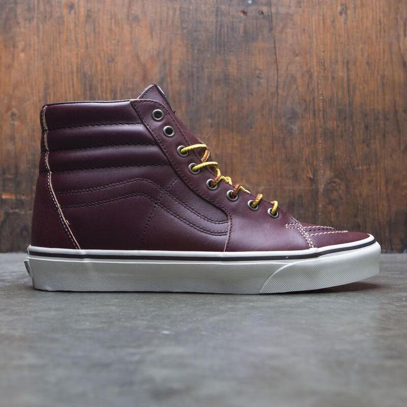 sk8-hi 23新款男士时尚简约百搭高帮休闲板鞋 burgundyrum raisin 35