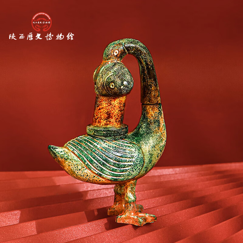陕西歴史博物館陕历博 彩绘雁鱼铜灯文创冰箱贴发光磁吸 创意磁贴礼盒装西安纪念 雁鱼灯冰箱贴
