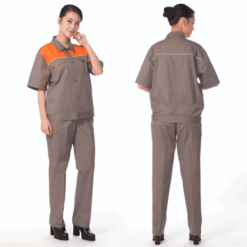 家康头号标兵全棉工作服套装男夏季薄款长袖纯棉劳保服车间建筑工地耐磨工衣短 卡其长袖 4XL 190