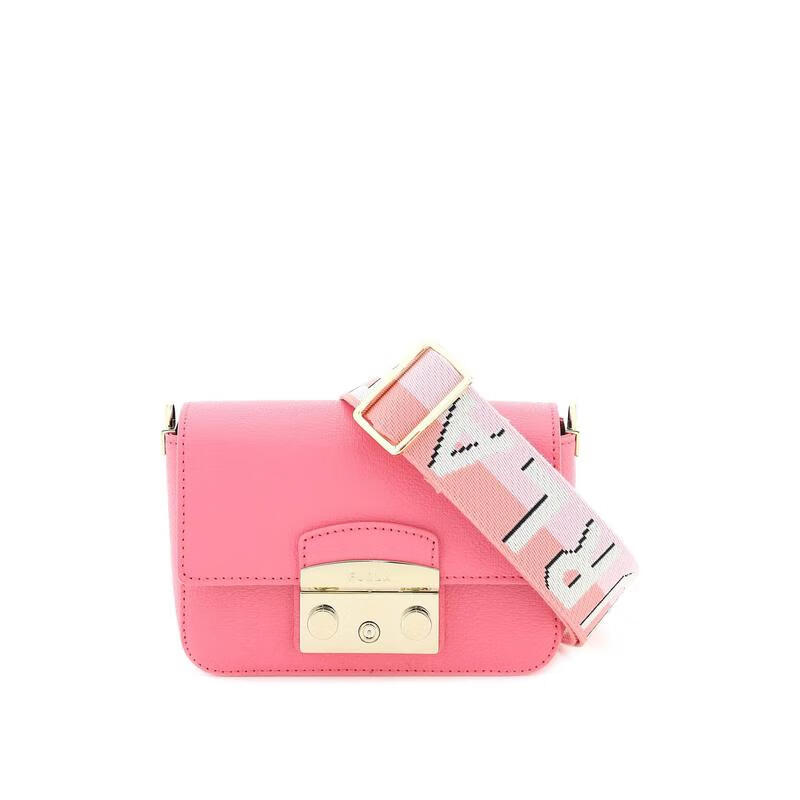 芙拉(furla)女士包包 皮革斜挎包女包 metropolis mini 23新款手拿包