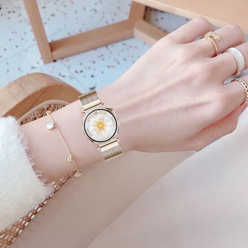 华为（HUAWEI）watch gt5智能手表女士高端穿戴设备运动健康检测防水通话微信长续航送男女情侣朋友教师节礼物 珍珠白41mm+好评送玫瑰金钢表带+表盘 高礼品贴心