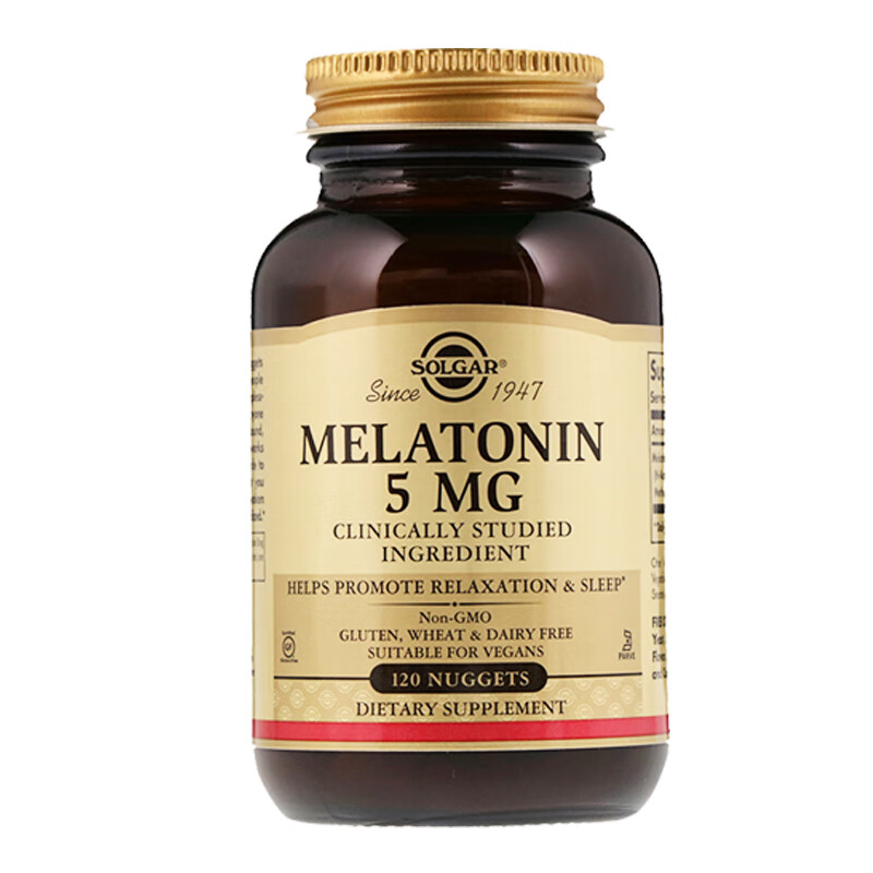 solgar美国进口褪黑素睡5mg素120片  120粒