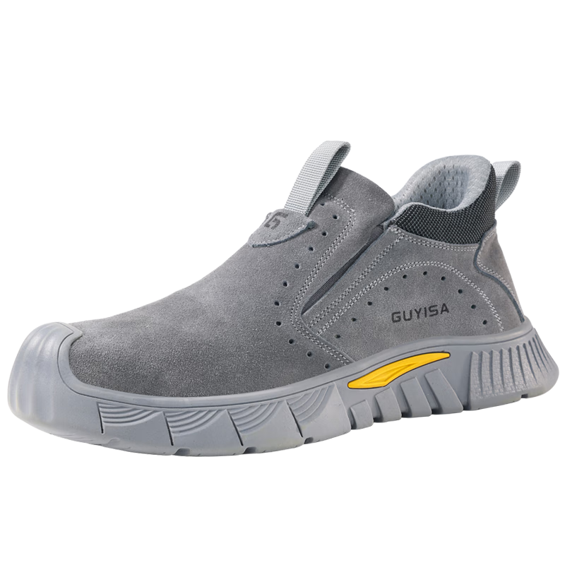 古伊薩（GUYISA）電焊工勞保鞋男士防砸鋼包頭防刺輕便耐磨安全工作工地鞋3005T 43