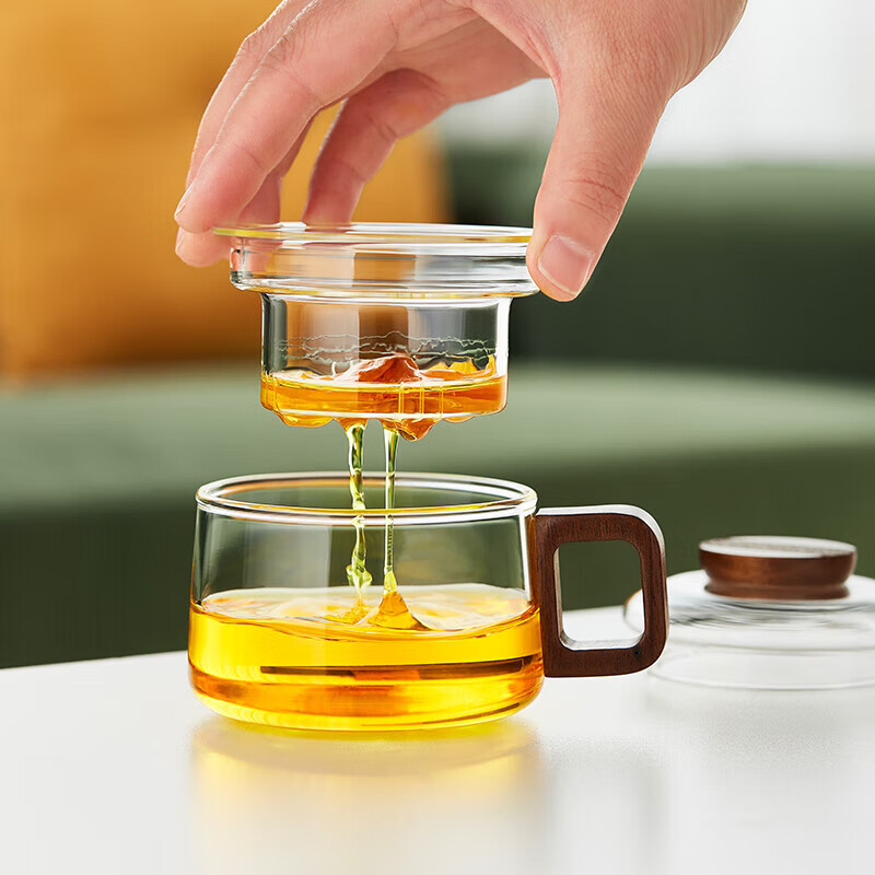 美斯尼泡茶杯玻璃茶杯功夫茶杯加厚玻璃茶具杯过滤水杯