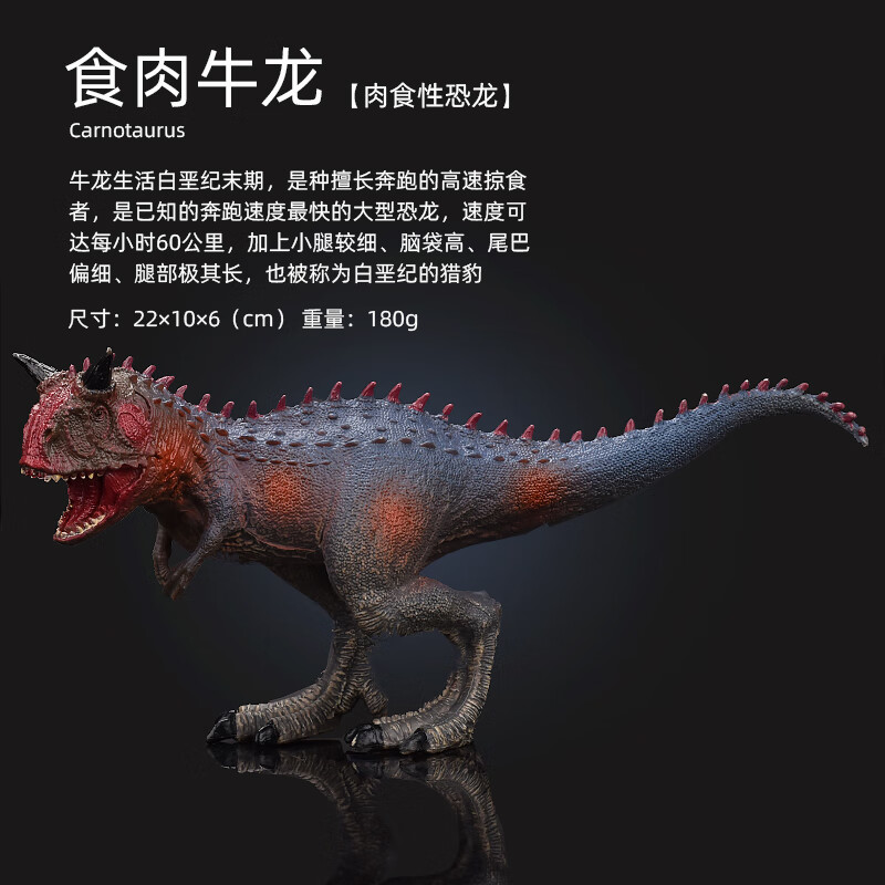 模型棘龙棘背龙暴虐霸王龙塑胶儿童男孩大号仿真玩具礼物 食肉牛龙蓝