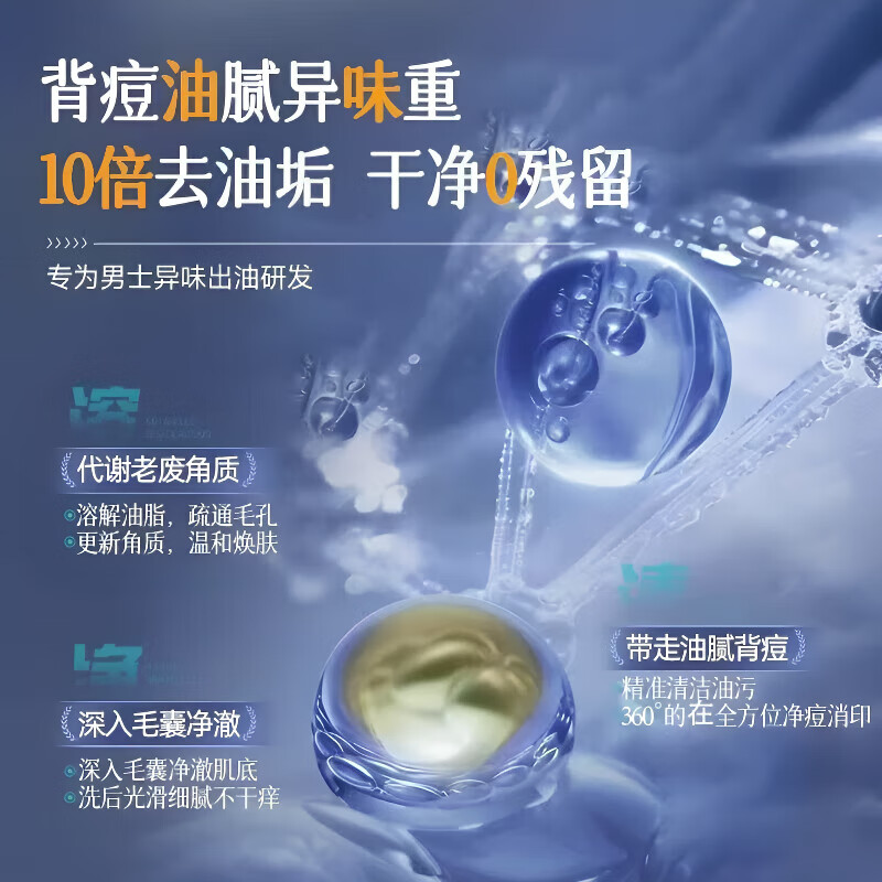 ZYUO日本沐浴露男士古龙香男士沐浴露专用持久留香72小时清爽控油止痒 1瓶装 【日本品牌】控油保湿 洗螨净痘 型男沐浴露