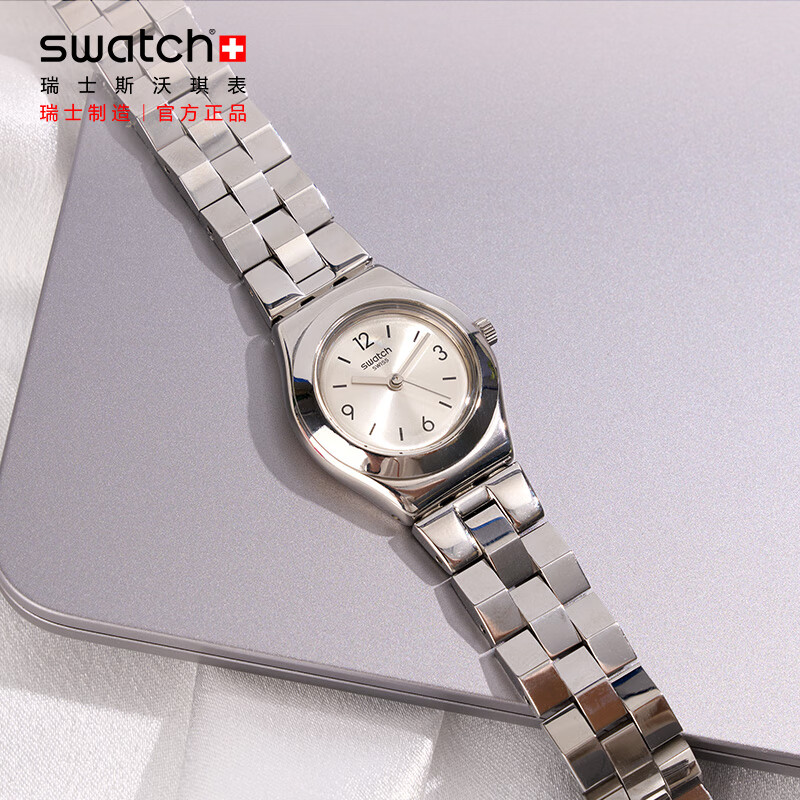 斯沃琪（Swatch）瑞士手表 金属系列 大步流星 生日礼物 小巧女士石英表YSS300G