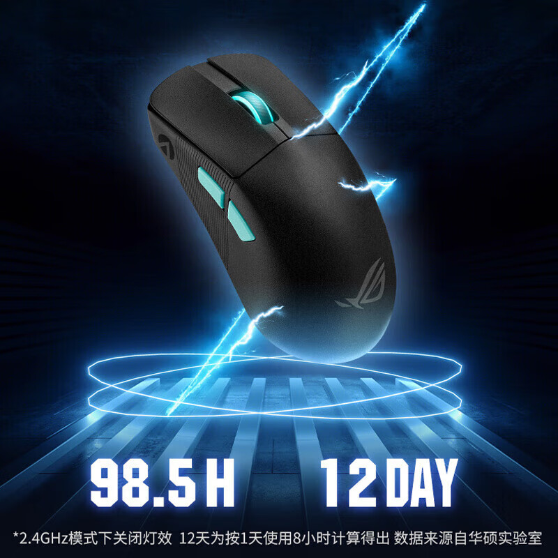 ROG玩家国度 龙鳞ACE/龙鳞mini迷你/龙鳞2电竞游戏鼠标轻量化有线无线蓝牙三模 RGB灯效RA外设 龙鳞ACE-暗夜黑AimLab合作版