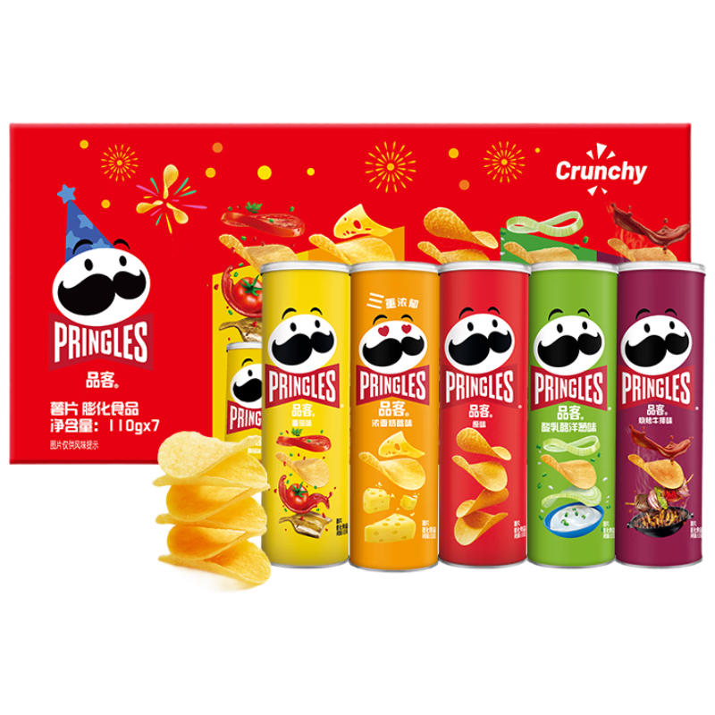 Ʒ�ͣ�Pringles����Ƭ7�޳�ֵ���ַ������Ͱװ770g��Ͽ�ζ�ۻ������ʳ�����61.9Ԫ