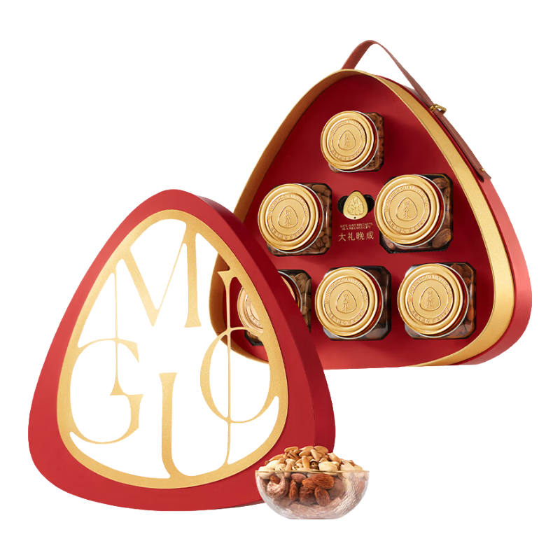 覓菓（miguo）紅羅蘭2.0堅(jiān)果中秋禮盒阿富汗松子開心果腰果夏果零食送禮團(tuán)購