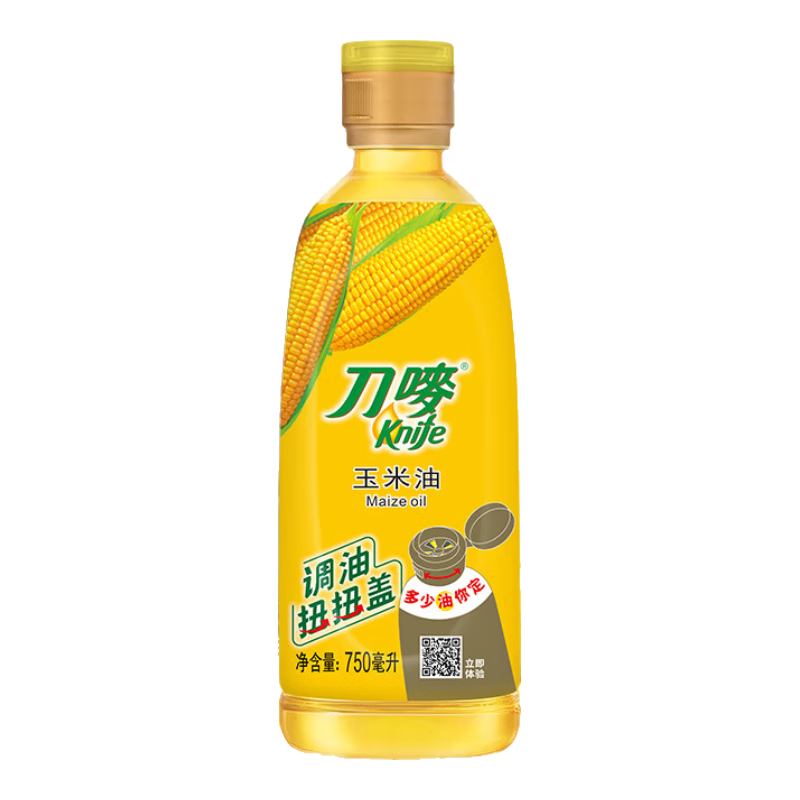 刀唛（Knife）食用油 玉米油750ml 非转基因 物理压榨 一级油 香港品牌