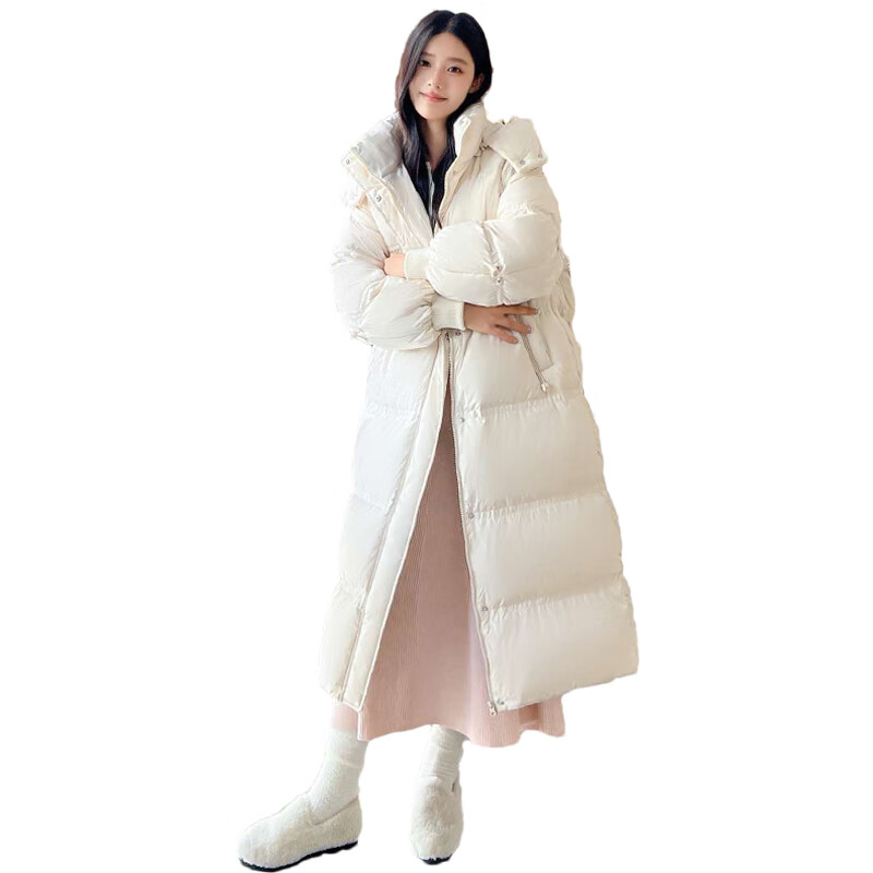 鸭鸭（YAYA）羽绒服女长款过膝被子服2025年冬季新款时尚加厚保暖休闲外套-S 铁锈红 L