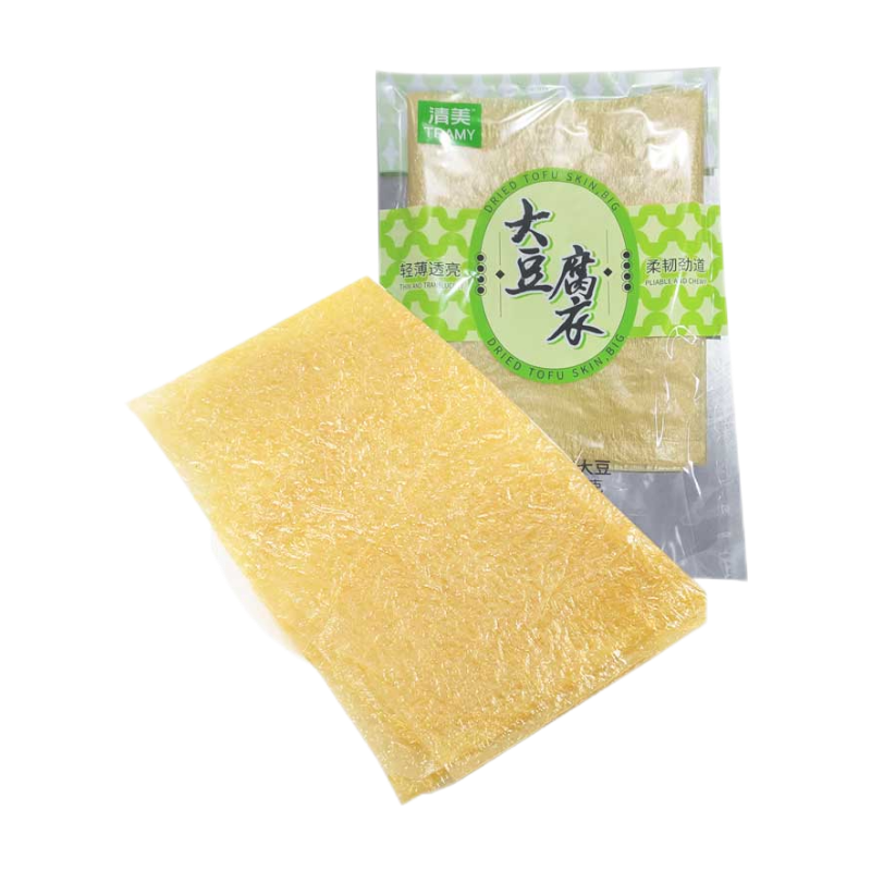 清美豆腐衣70克/袋 手工頭層薄豆皮油豆皮五香春卷皮卷章皮餡料皮 大豆腐衣t70克*2袋 000117