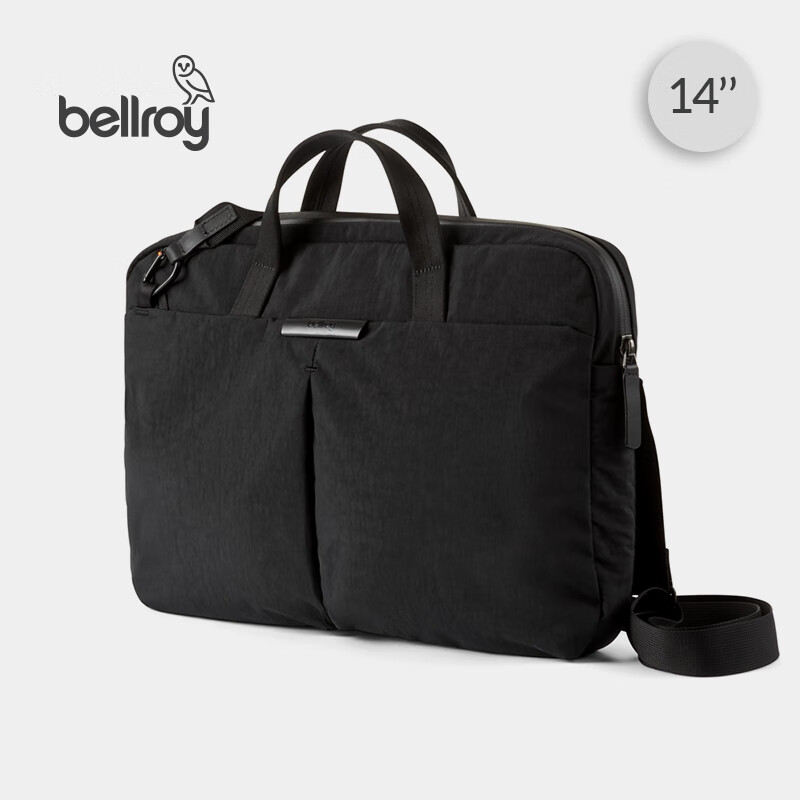 Bellroy澳洲Tokyo Laptop Bag元气电脑包通勤邮差包健身出游斜挎手提包 极光黑-14寸