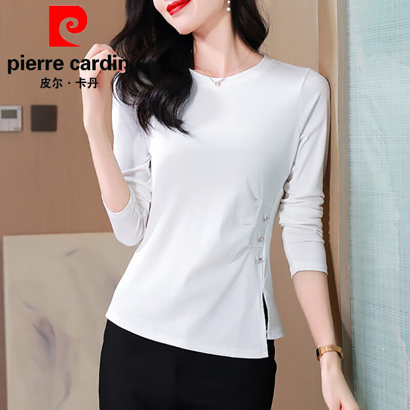 装春秋冬2024年新款洋气时尚修身小衫上衣 白色-品牌旗舰女装十大品牌