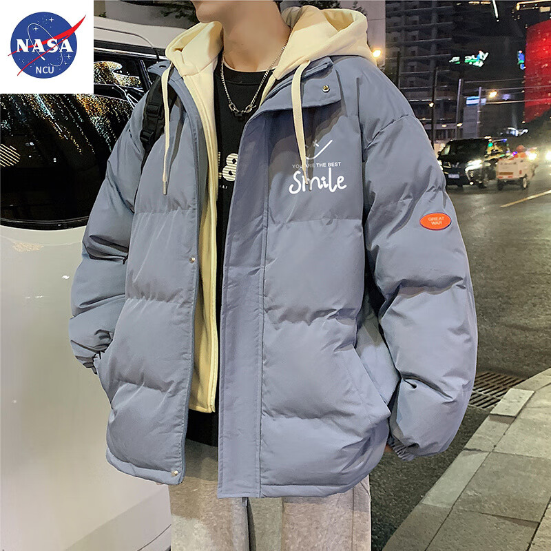 NASANCU男士羽绒服2023新款加厚保暖笑脸衣服 参考尺码表购买 M