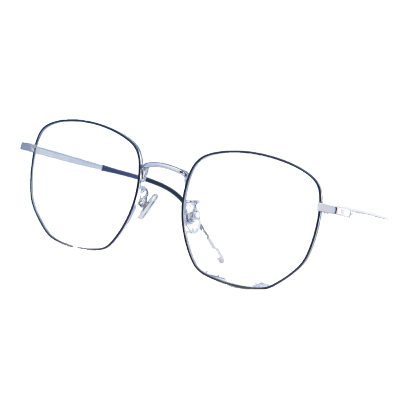 vgo 防蓝光眼镜防辐射眼镜男女手机电脑护目镜钛 0度平光镜架框黑银