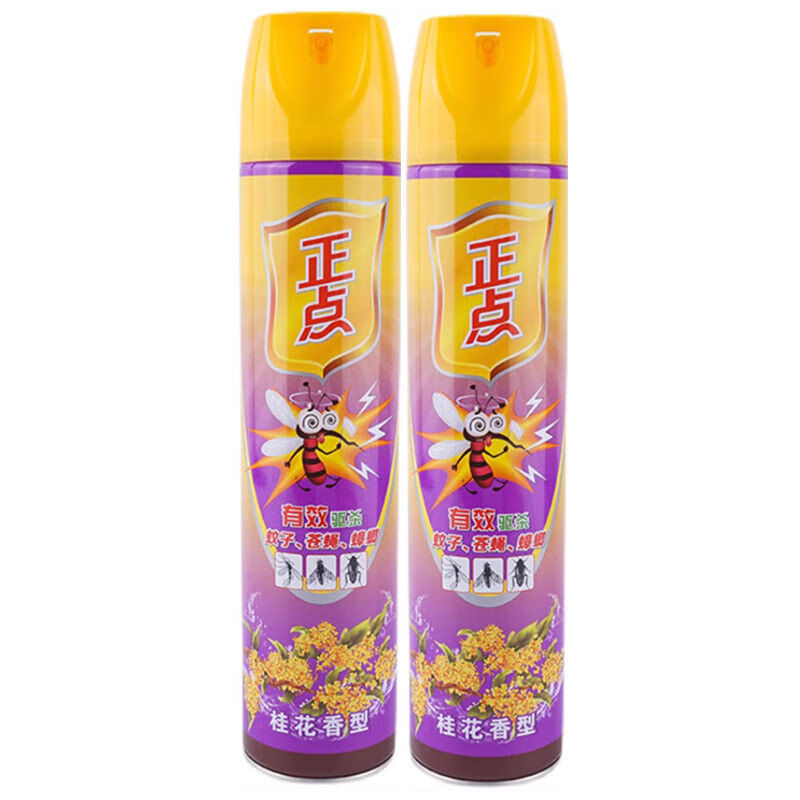 正点杀虫气雾剂桂花香型杀虫剂酒精气体蚊子飞害虫苍蝇蟑螂喷 2瓶装