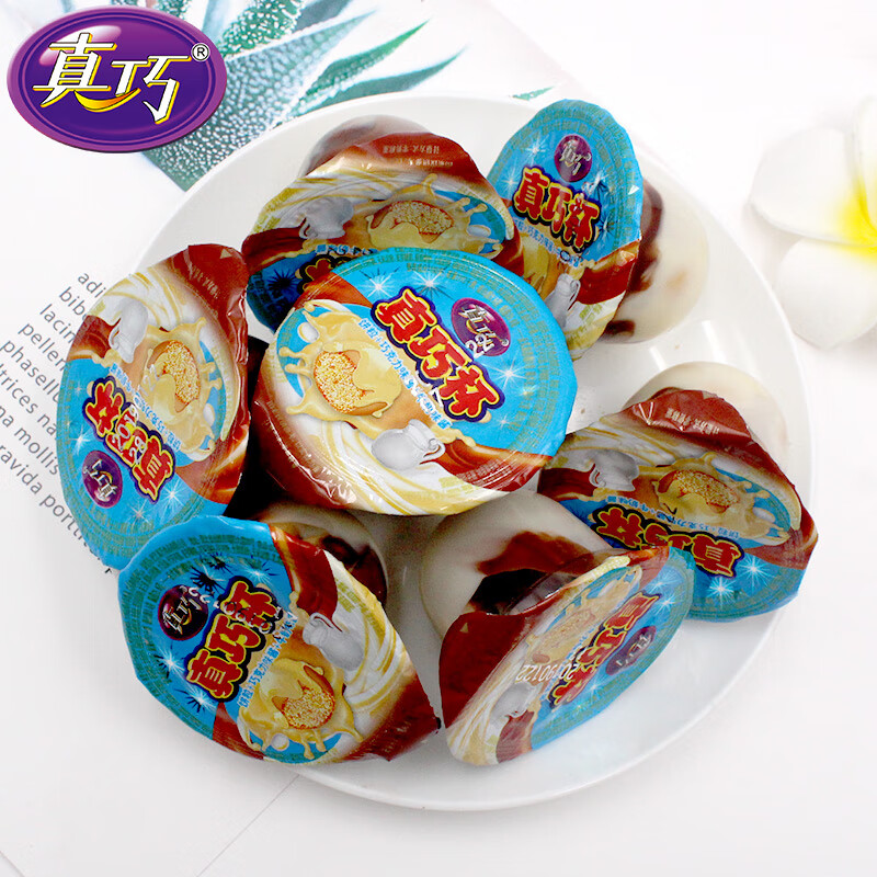 はな 真巧桶装饼粒巧克力酱牛奶味酱星球形大杯真巧杯夹心饼干休闲零食