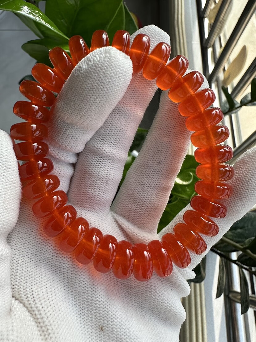 冰菲青鱼石鱼惊石手串文玩单圈天.然纯手工制作612规格