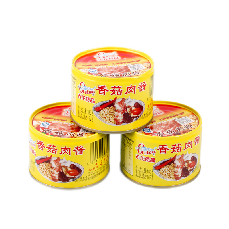 古龍香菇肉醬180g*6罐裝福建廈門(mén)特產(chǎn)即食肉醬罐頭拌飯醬調(diào)料醬料