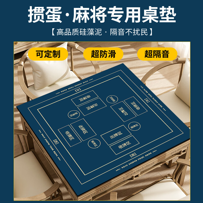 千赢掼蛋专用桌布防滑加厚打牌比赛棋牌室圆形台扑克牌麻将静音桌垫子 掼蛋-发财红【硅藻泥防滑升级版】 600*600*5mm【小尺寸,请注意】