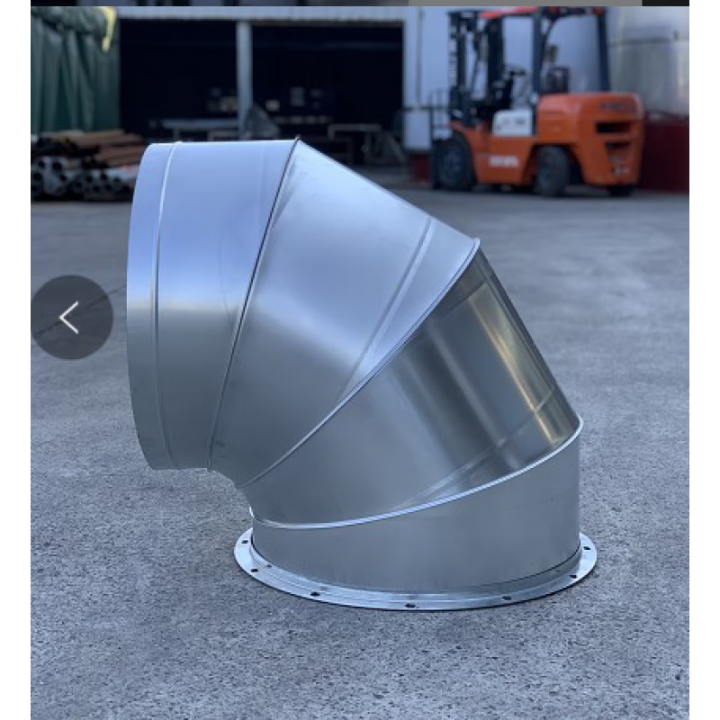 瑶冠定制白铁皮排风管90°度弯头风机圆形直角防雨弯排烟管口出风机45