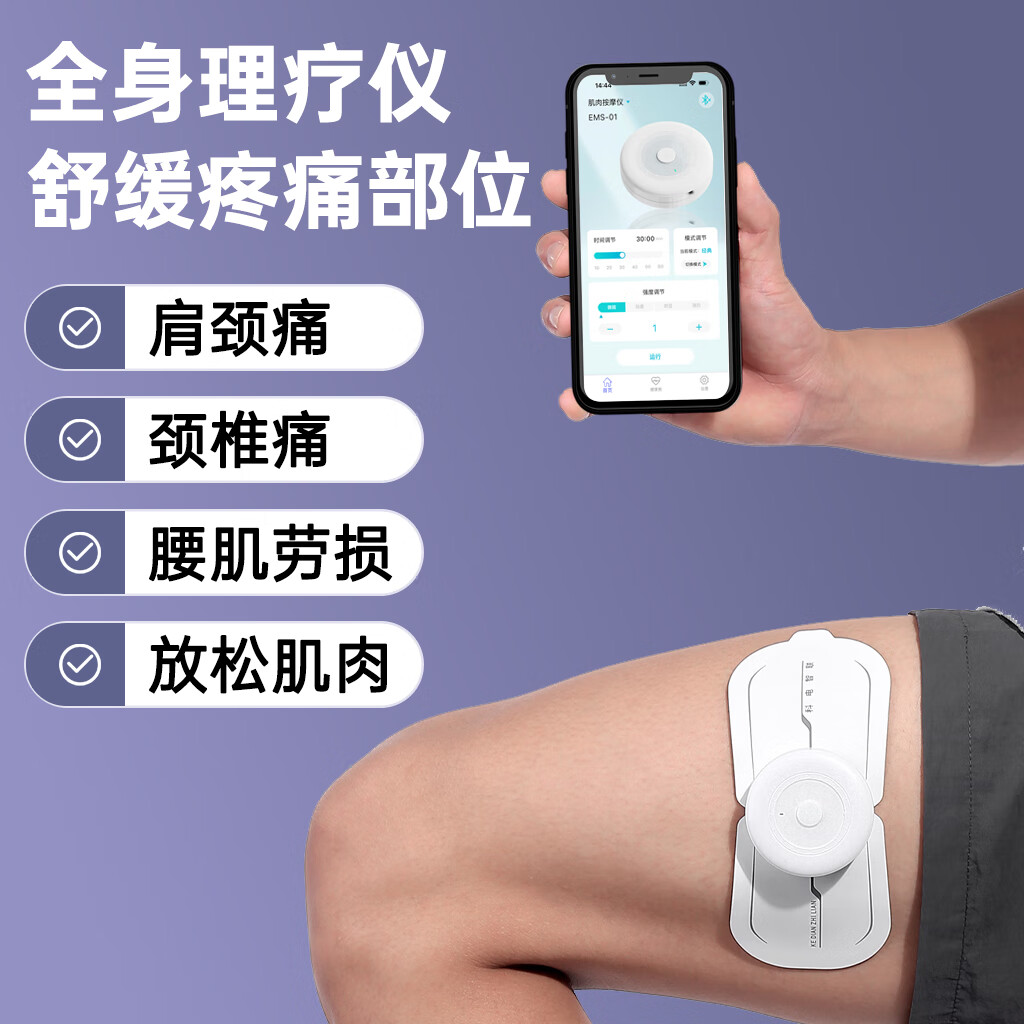 飞脉家用理疗仪脉冲电疗仪按摩器贴中低频颈椎腰部背部经络疏通 脉冲理疗仪丨主机*1+双驱贴片*3+四驱贴片*3