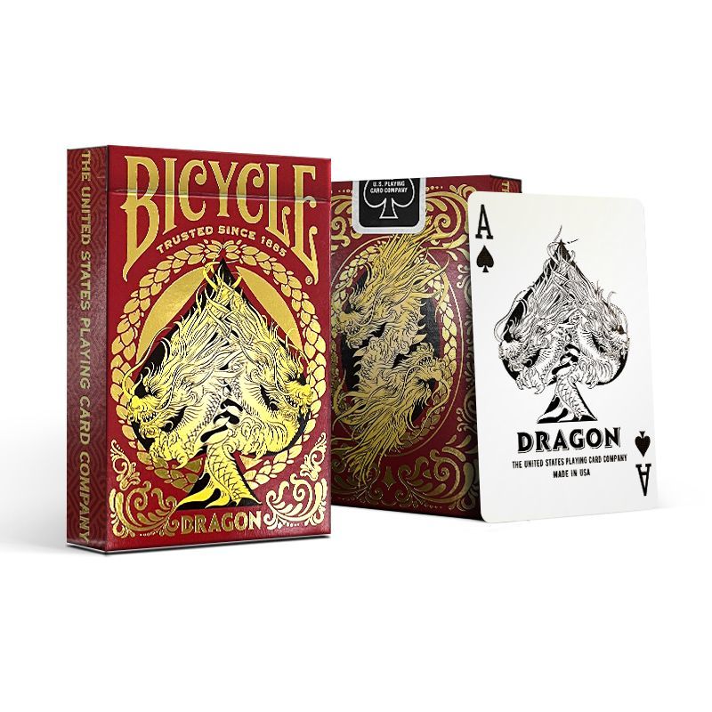 花切魔术经典高颜值龙年扑克纸牌东方龙年扑克 东方龙系列-红龙