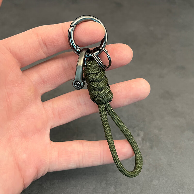 中赤七芯伞绳手工编织汽车钥匙扣挂绳防丢指环扣创意伞绳快拆扣锁匙链