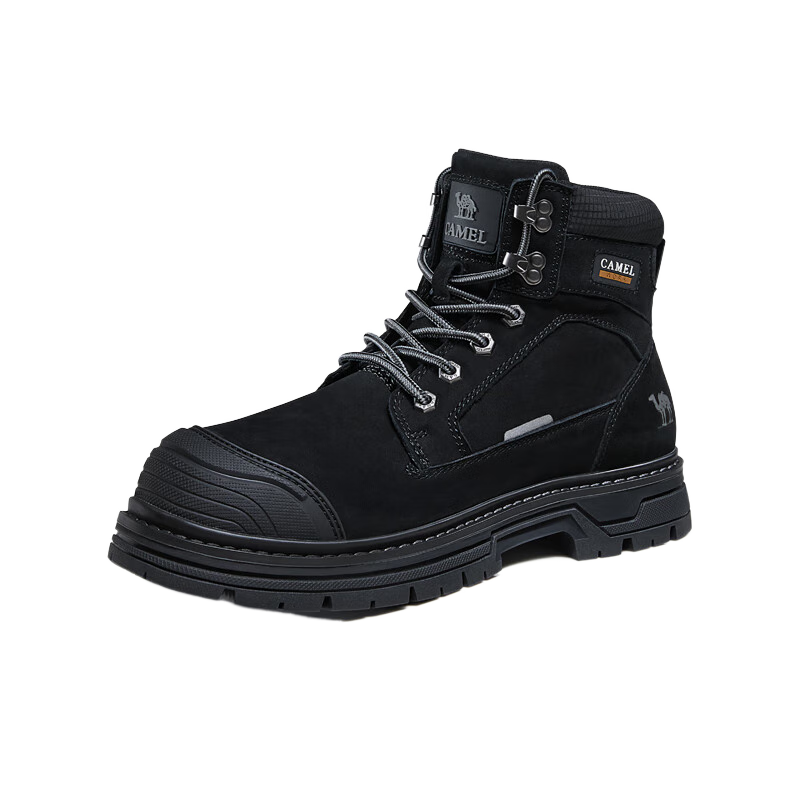 骆驼（CAMEL）冬季新款户外旅行靴加绒保暖厚底增高男鞋户外高帮登山雪地靴会员 G14W090606 黑 42